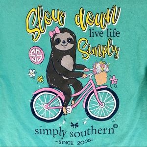 Simply Southern Girls Long Sleeve Sloth T Shirt
